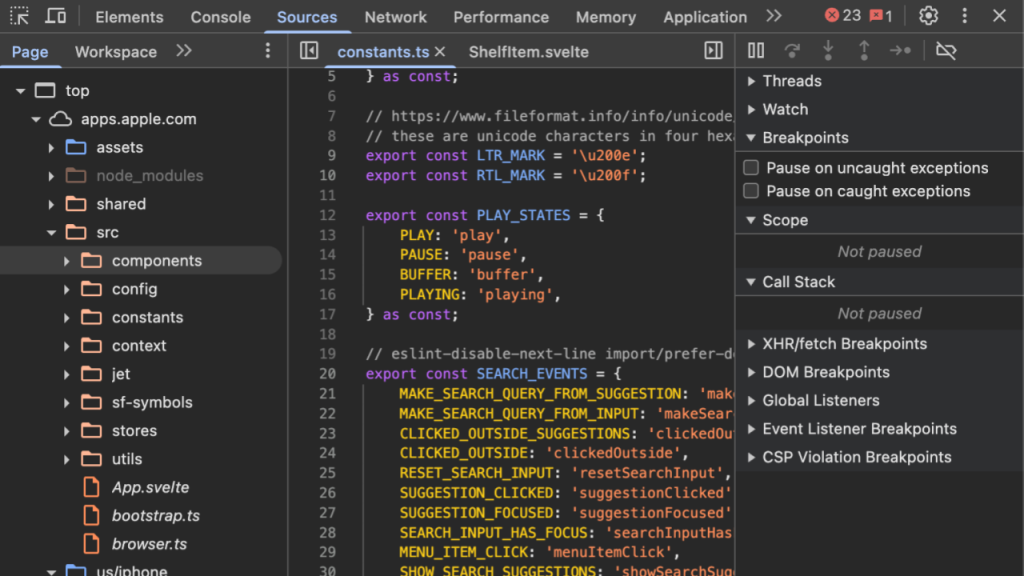 苹果App Store因配置错误泄露前端源代码-155笔记